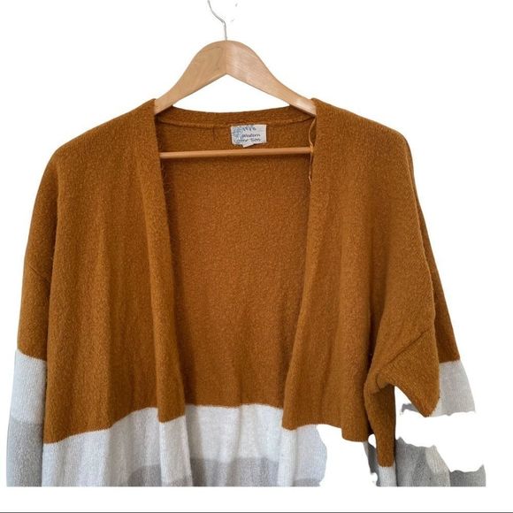 Western connection earthy tone open cardigan 2X - Picture 2 of 6